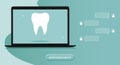 tooth icon. Dentistry vector illustration. Book an appointment with a dentist. Illustration of a tooth Royalty Free Stock Photo
